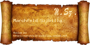 Marchfeld Szibilla névjegykártya